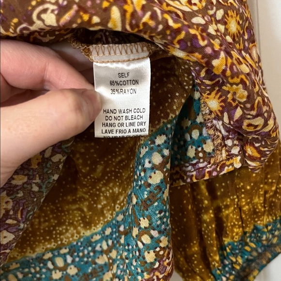 Easel Earthy Patchwork Blouse - Picture 8 of 9